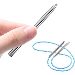 2 Pack 3 "Paracord Fid Lacing Edele Tools ، 550 Type III III Paracord Parachute Titching Eletles for Bracelet Topsiders Boat Shoes Baseball Glove Leather Lacing Accessories