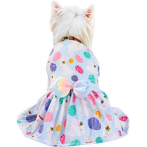 Dog St Patricks Day Outfit, Puppy Dog St.Patrick's Day Clothes Green Dog Skirt Shamrock Dog Dress Spring Summer Pet Doggie Apparel for Dogs Cats Gifts, M