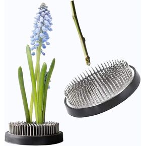 JUSTDOLIFE Flower Frogs Stainless Floral Frogs Kenzan Flower Vase Round Metal Flower Arranger Tool Pin Holder Ikebana Flower Pin Frogs for Vase Flower Arrangements Home DIY Craft