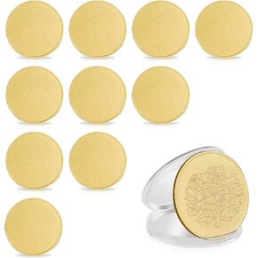 10Pcs Laser Engraving Blanks Brass Coin Challenge Coin Blanks Metal Engraving Blank Coins 40mm for DIY Commemorative Collection（Thickness 2.2mm） in Kuwait