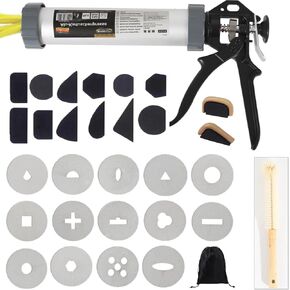 Griiyakii Clay Extruder Tool - Handheld Clay Gun with 14 Plates for Sculpting and Crafting, Includes 12 Pcs Mug Handle Forms Pottery Shaping Tool Kit