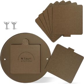 Touri Pottery Bats Tool Set, Upgraded Bat System for Potter’s Wheel -12" Round Outer Bat and 6 Pack 7" Square Inner Bat for Pottery Wheel & Accessories for Clay Throwing by Potters and Clay Artists