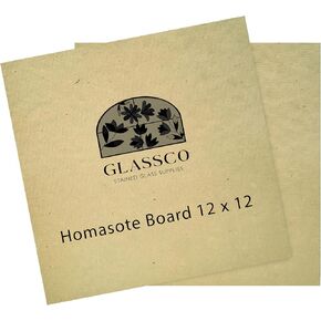 Homasote Board لسطح العمل الزجاجي الملون | حوالي 12 × 12 لوحة تقطيع مقاومة للحرارة 2pk | قطع اللوازم والأدوات الزجاجية الملطخة بحماية الطاولة وحماية كونترتوب