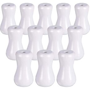 Boao 6 Pieces White Blind Pull Cord Knobs 12.6" x 7.48" Wood Tassels Window Blinds Wooden Cord Tassels Hanging Ball Pulls for Curtain Craft