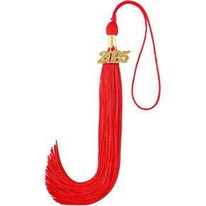 2025 Tassel Graduation, Graduation Tassel 2025 with 2025 Year Charm, 9" Size, Premium Silk Thread & Metal Charm, Commemorative Keepsake for Class of 2025 (Gold)