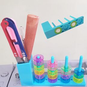 HONEYSEW Magnetic Bobbin Holder – Thread and Bobbin Organizer for Machine Sewing Magnetic Adsorption Bobbin Organizer Multifunctional Storage Box
