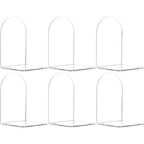 Book Ends for Shelves Clear Acrylic Bookends for Heavy Books Organizer Book Stopper to Hold Books for Home Office School and Desktop Decoration(Circular Arc) (8)
