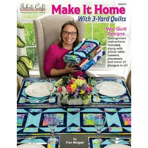 Fabric Cafe Make It Home With 3-Yard Quilts Pattern Booklet – 21 Easy Quilt Projects | 7 Quilt Patterns with Matching Table Runners, Pillow Covers & More | Includes Lap, Twin & Queen/King Size Options