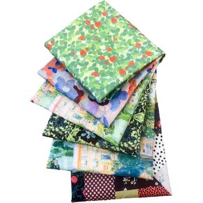Smilco 6PCS Cotton Fabrics - مربعات لحاف ما قبل الحافز وحزم النسيج للخياطة للخياطة ، الحرف اليدوية و DIY (17.7x17.7in/45x45cm)