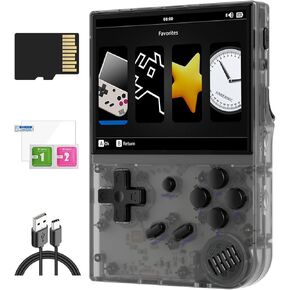 RG35XX 2024 Retro Handheld Game Console Linux System HD and TV Output 3.5 Inch IPS Screen 64G TF Card 5500+ Classic Games 2600mAh Battery( RG35XX 2024 Purple)
