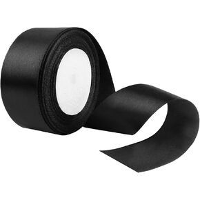 25 Yard Mocha Mousse Satin Ribbon Roll, 1 Inch Fabric Ribbon for Craft Bows Rose Bouquet, Holiday Gift Wrapping, Party Decoration