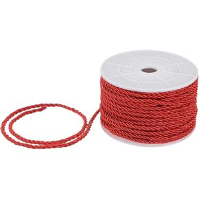 22 Yards Twisted Rope Trim, 3mm/0.12" Bleach White Soft Polyester Twisted Silk Rope Cord 3-Ply Decorative Cord for Gift Bag/DIY Crafts/Home Decor/Curtain Tieback