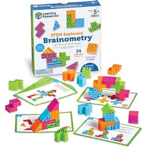 Learning Resources STEM Explorers Brainometry - 34 Pieces, Ages 5+ STEM Toys for Kids, Brain Teaser Toys and Games, Kindergarten Games,Back to School