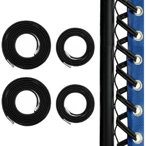 4 Pcs Gravity Chair Replacement Cord - Zero Gravity-Chair Repair Kit Elastic Rope Stretch Cord for Outdoor Recliners, Patio, Sun Lounge, Bungee Beach, Folding Chair (Black)