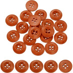 uxcell 100Pcs Wooden Buttons, 18mm(3/4") 4 Hole Round Wood Sewing Button Craft for Sewing DIY Craft Clothing, Natural Wood