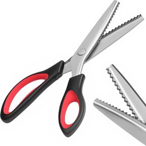 مقصات مقصات ، 9 بوصة مقصات للنسيج ， خياط محترف محترف ， قصات متعرجة للنسيج بدون فراي ، وخياطة وزيادة الحرف اليدوية