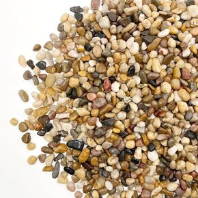 12 Pound Pebbles, 3/8 Inch Pea Gravel River Rocks, for Indoor Plants, High Polished Decorative Stones Vase Filler Fish Tank Aquariums Landscaping Garden Outdoor, Mixed Color
