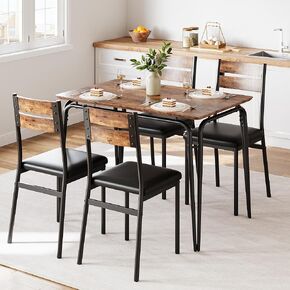 Dining Table for 2, Small Table and Chairs Set of 2, Square Dinette Set for 2, Dinner Table Set, 3 Piece Kitchen & Dining Room Sets for Small Space, Apartment (Vintage, Dining Table with 2 Chairs)