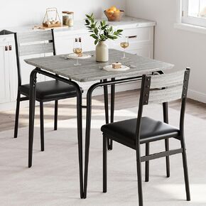 IDEALHOUSE Dining Table for 4, Small Table and Chairs Set of 4, Dinner Table Set, 5 Piece Kitchen & Dining Room Sets for Small Space, Apartment (Vintage, Dining Table with 4 Chairs)