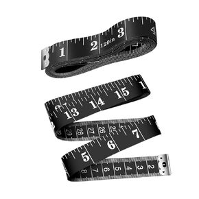 Tape Measure, 120 Inch/300cm Soft Fabric Measuring Tape for Sewing Cloth Measurement, Double Scale Tailor Ruler for Weight Loss Medical Measurement Nursing Craft (Black+White)