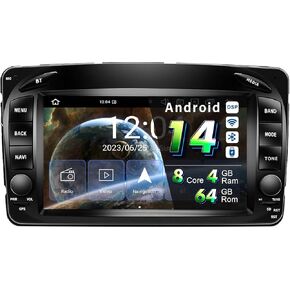EGOSONIC Android 11 Car Stereo, 7" Touchscreen, DSP+, 2 Din, Compatible with Benz W168 W203 W209 W639 Vaneo W463 C208 W208 W170, in-Dash DVD Player, Support Wireless Carplay/GPS navi/HD1080P Output
