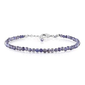 Natural Multi-Color Tourmaline Gemstone Micro Beads Dainty Bracelet Jewelry for Women Gifts For her, October Birthstone Energy Crystals, Silver Plated Chain 8 inch
