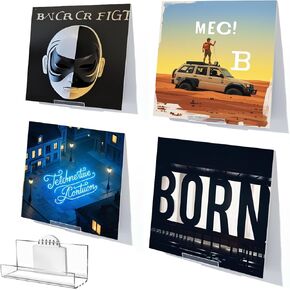 6 PCS VINYL RECORD DISPLAY WART WALT MOUNT ، حامل ألبوم أكريليك واضح ، أرفف عائمة غير مرئية للجدار بدون برغي ، رف أقراص مضغوطة ، رف كتب الأطفال (6)