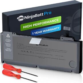 NinjaBatt Battery A1278 A1322 for Apple MacBook Pro 13" [Mid 2012 2010 2009 Early 2011 Late 2011] - High Performance [76.56Wh/11.6Vv]