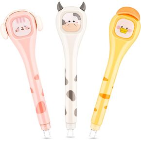 شريط تصحيح ، قلم شريط تصحيح سريع جاف جاف لطيف ، مع سهولة استخدام قضيب على شكل قلم Kawaii ، للعودة إلى اللوازم المدرسية