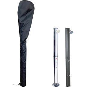 Outdoor Solar Shower Cover, Heavy Duty 600D Waterproof All Weather Protection for Pool Showers 83 x 11.8 inches Black