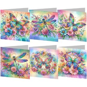 Pigpigboss 6 Packs Peacock Diamond Painting Card Kit - مجموعة حرفة فنية حديثة للبالغين - قابلة للطي ، 5.9 بوصات × 5.9 بوصة ، جميع الفصول ، الطيور ، موضوع الطاووس in Kuwait