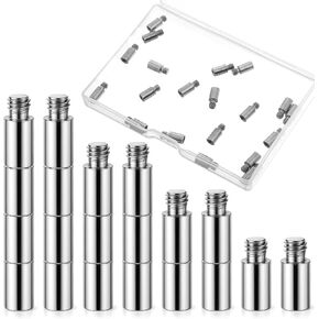 20PCS Scrapbook Extension Posts Album Accessories Extension Post Replacement for Binding Extending Post-bound Refillable Photo Album Scrapbook Screws Craft Diy Refill Pages (12 mm/ 0.47 Inch)