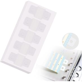 300 PCS Clear Binder Sheet Converter Stickers Change No Punched Page to Loose-Leaf Binder Refill Insert for DIY, Planner Scrapbooking Album Refills Converter Hole Reinforcements Stickers