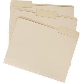 Manilla File Folder,1/3 Cut Tab,Letter Size Folders,Great for Organizing and Easy File Storage,18 Per Box