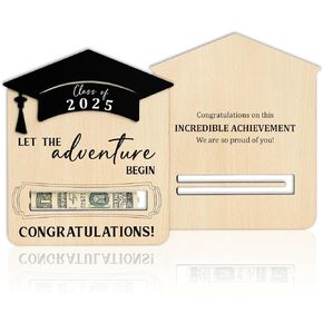 Graduation Money Holder 2025 - Class Of 2025 - Senior Gift for Him or Her - High School or College Graduation Gifts - Money Holder Card for Boys and Girls - Middle School or College Grad Gift Idea