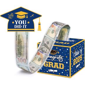 Graduation Gifts, Graduation Money Box, Surprise Grad Money Holder with Pull Out Card, Class of 2025 Funny Cash Gift Ideas for Boys Girls High School College