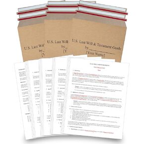 2025 Last Will and Testament Kit (3-Pack) – DIY Estate Planning Forms, Lawyer-Prepared Templates with Instructions & Security Envelopes – Valid in All 50 States