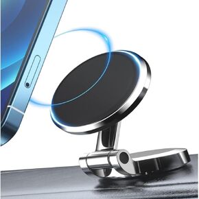 【2-PACK】Magnetic phone holder for car, [ Super Strong 8 Magnet ] Folding Magnetic Car Phone Holder with 4 Metal Plate Car Phone Mount, 360° Rotation Universal Dashboard car Mount Fits All Smartphones