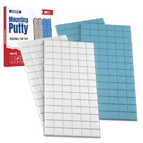 GH1200 384 PCS Museum Putty - Tack Stick - Poster Puter للجدران لا أضرار مع لاصق قوي لتعليق الصور والملصقات والزخارف القابلة لإعادة الاستخدام وقابلة للإزالة