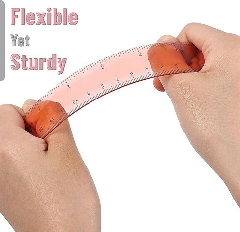 Mr. Pen- Plastic Rulers, 12 Inch, 6 Pack, Pastel Colors, Metric & Imperial, Clear Ruler Set, Cute Ruler 12 Inch, Clear Ruler 12 Inch Ruler, Rulers 12 Inch, Plastic Ruler 12 Inch, Rulers for Kids in Saudi Arabia