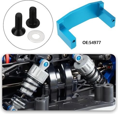 1pc جبل الألومنيوم المتوافق مع T-amiya TT-02 هيكل OE 54977 RC CAR Metal Servo Holder RC Car Servo Frame Black in Kuwait