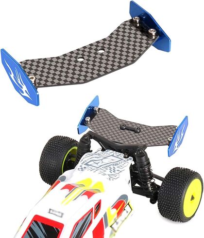 RC Rear Wing Carbon Fiber RC Tail Wing for Losi 1/24 Micro-B 2WD Buggy RC Car Upgrade Parts (Black) in Kuwait