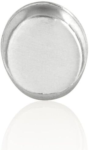 925 Sterling Silver 7x9mm Oval Bezel Cup Sold in Packs (10 Pieces) Settings for Jewelry Making, Frame for Gemstone Ideal for Cabochon Stones, Silver Jewelry Supplies in Kuwait