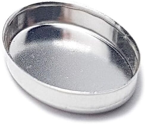 925 Sterling Silver 7x9mm Oval Bezel Cup Sold in Packs (10 Pieces) Settings for Jewelry Making, Frame for Gemstone Ideal for Cabochon Stones, Silver Jewelry Supplies in Kuwait