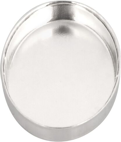 925 Sterling Silver 7x9mm Oval Bezel Cup Sold in Packs (10 Pieces) Settings for Jewelry Making, Frame for Gemstone Ideal for Cabochon Stones, Silver Jewelry Supplies in Kuwait