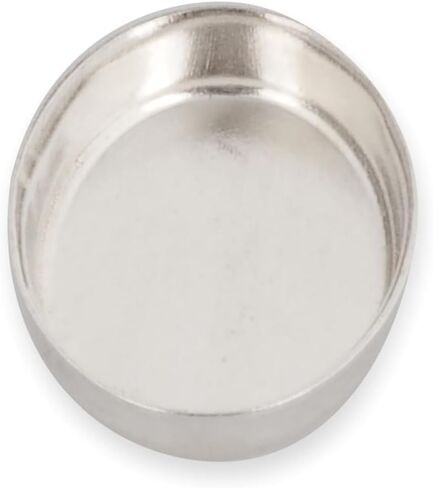 925 Sterling Silver 7x9mm Oval Bezel Cup Sold in Packs (10 Pieces) Settings for Jewelry Making, Frame for Gemstone Ideal for Cabochon Stones, Silver Jewelry Supplies in Kuwait