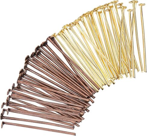 Meccanixity 200pcs دبابيس رأس مسطح للمجوهرات صنع دبابيس رأس مسطحة 25 مم دبابيس رأس المجوهر in Kuwait