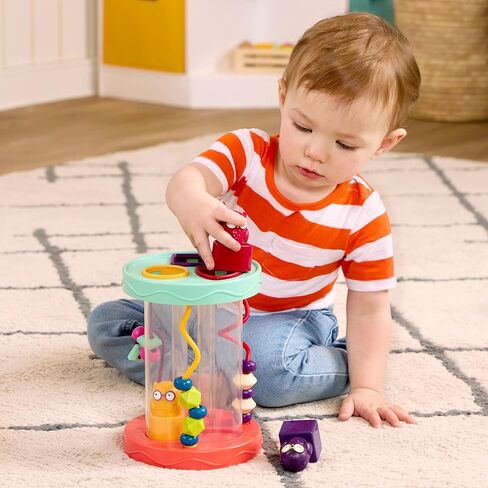 B. Toys – Shape Sorter – Sorting Toy with 3 Owls – Colorful Shapes, Bead Maze & Fun Sounds – Developmental & Educational Game for Babies & Toddlers – Hooty-Hoo – 10 Months + in Kuwait