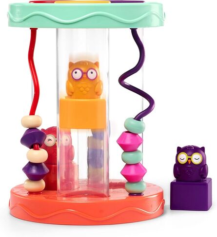 B. Toys – Shape Sorter – Sorting Toy with 3 Owls – Colorful Shapes, Bead Maze & Fun Sounds – Developmental & Educational Game for Babies & Toddlers – Hooty-Hoo – 10 Months + in Kuwait