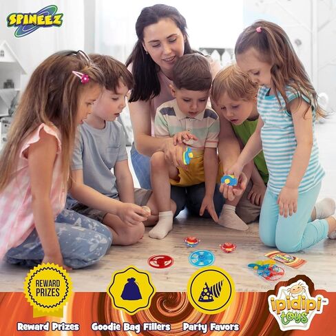 Light Up Spinning Tops and Flying Saucer Disc, 12 Individually Wrapped Sets, 36 PCs, UFO Spinner Toys with Flashing LED Lights, Birthday Party Favors, Goodie Bag Fillers for Kids in Saudi Arabia